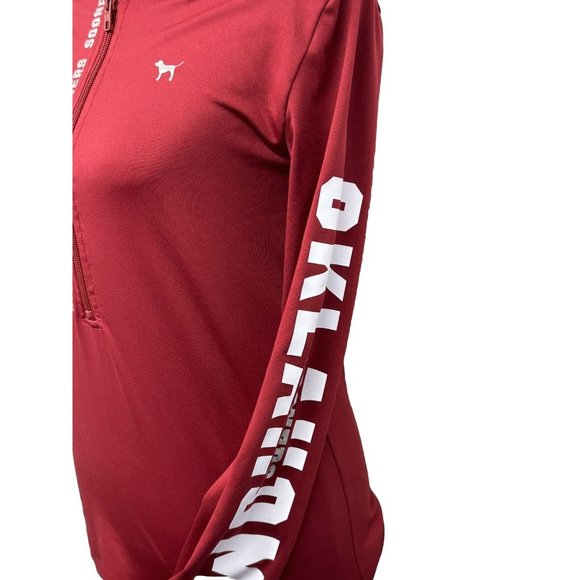 VICTORIAS SECRET‎ PINK Ultimate Oklahoma Sooners Size Small 5th & Ocean 1/4 Zip - Picture 3 of 7